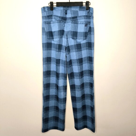 Diane Gilman DG2 Preppy Clueless 90s Checkered Jacquard Wide Leg Pants 4 - Picture 3 of 8